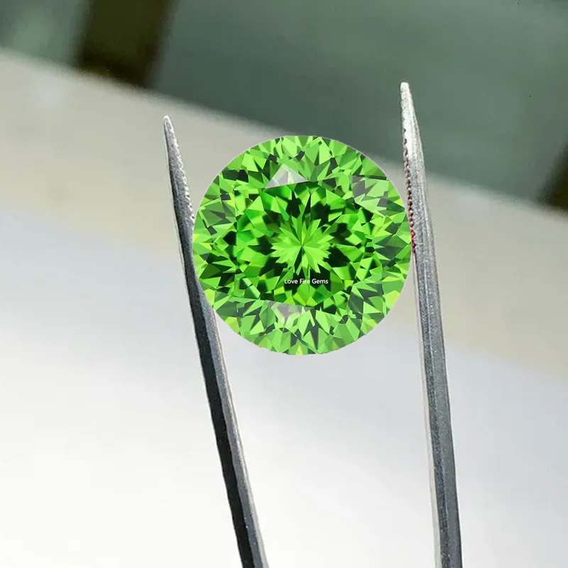 Brilliant Tsavorite Green Emerald Gemstone Round Cut 11.0mm 5.0 Cts VVS Gem Beads For Jewelry 250222