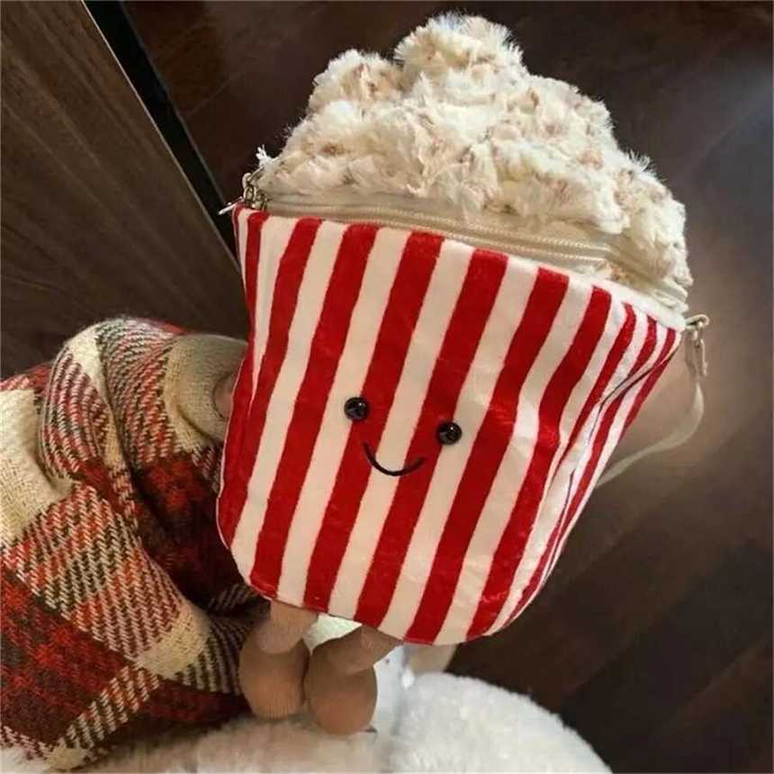 Jelly Cat Plush Food Series Kawaii Popcorn Shoulder Bag Backpack As A Surprise Holiday Gift Give To Friends lK99