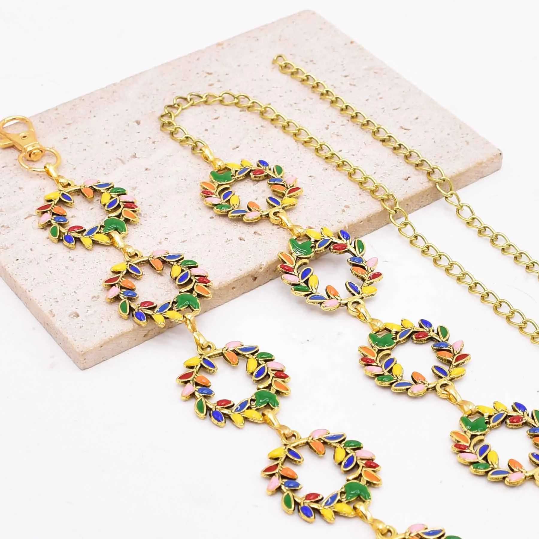 Drip Glaze Women Wasit Chains Satin Of Alloy Body Jewelry Egant Metal Belt Dr Gird For WomenXJ250224