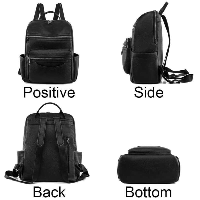 Genuine Leather Women Classic New Style4 Sheepskin Travel Backpack Fashion School Bag Girls Mochilas Feminina