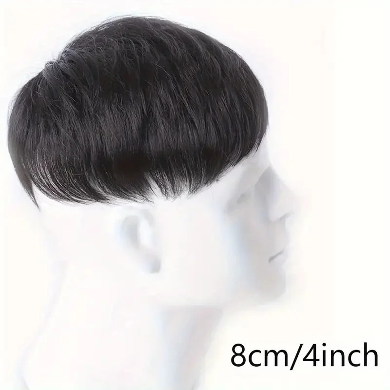 realistic topper 100% human hair mens toupee natural black color light weight comfortable inner net mens hair topper 250224
