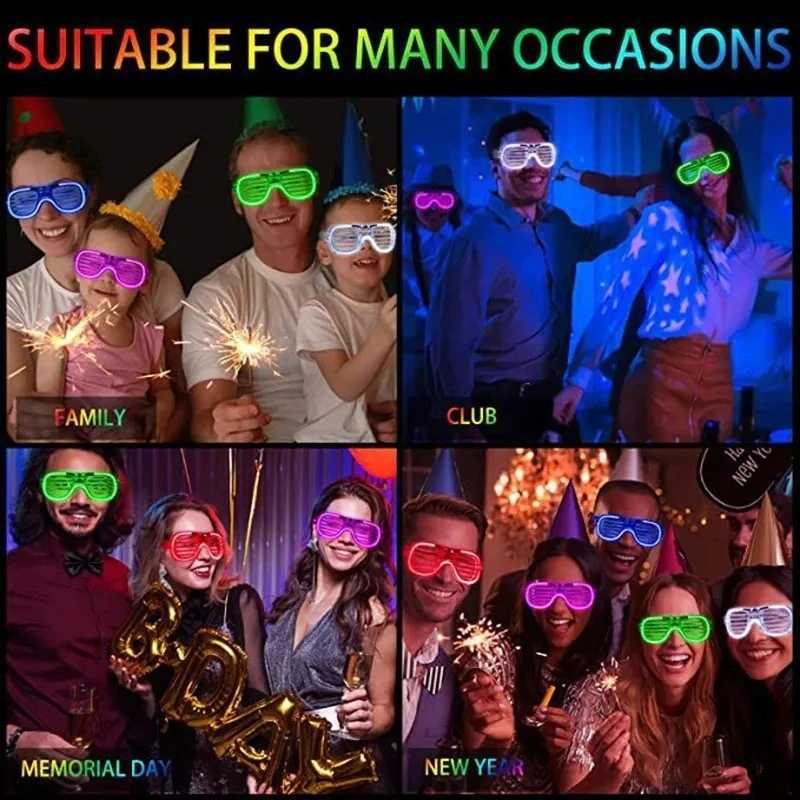 10-50pcs LED Neon Glasses 6 Neon Colors Light Up Party Glasses Glow in the Dark For Kids Adults Birthday Gifts Toys Party Favors X250225