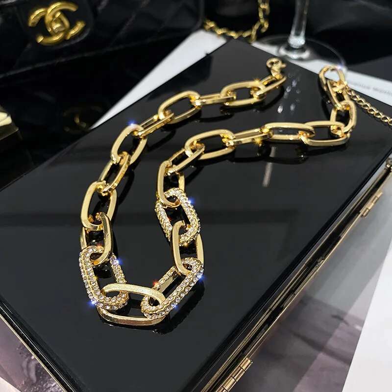 Metal Thick Necklace 2025 New Women's Internet Red Light Clavicle Neck Personality Sweater Chain