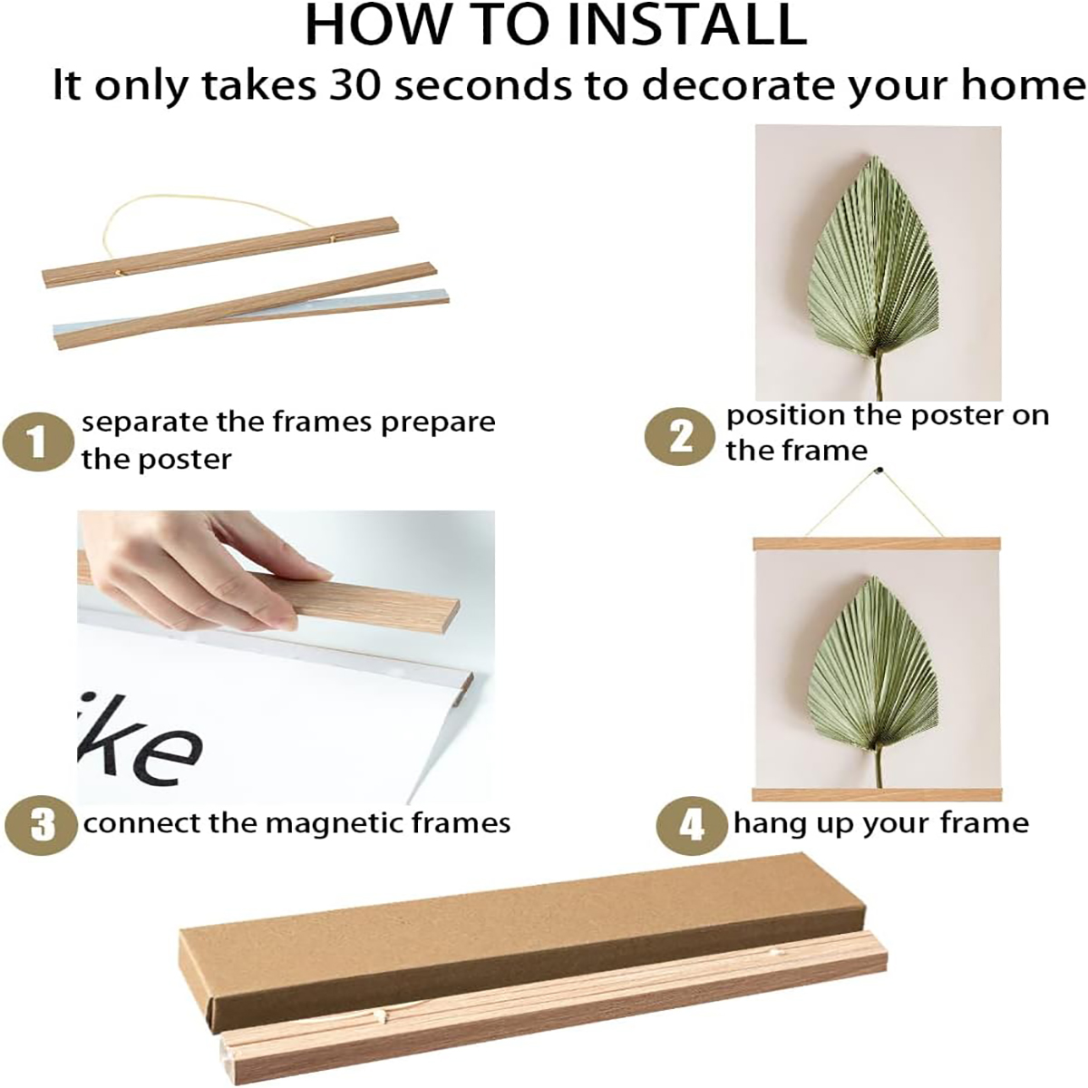 Creative magnetic frame photo frame easy to replace photos adding a warm atmosphere to the home