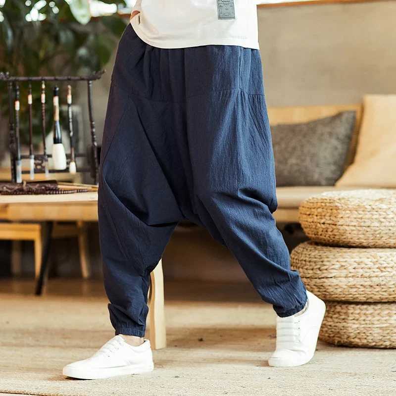 New Harem Pants Men Solid Loose Casual Mens Korean Style Cotton Plus Size Sweatpants Hot Sale Male Trousers Mens Pants W250225