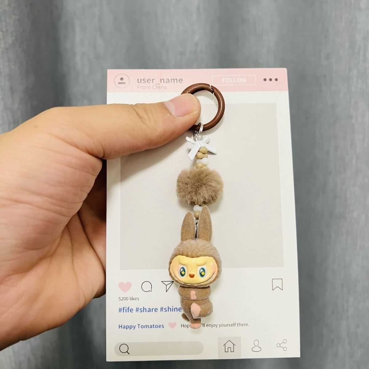 Cute handmade LabUBU lazy yoga series blind box THE MONSTERS gift keychain Free shipping