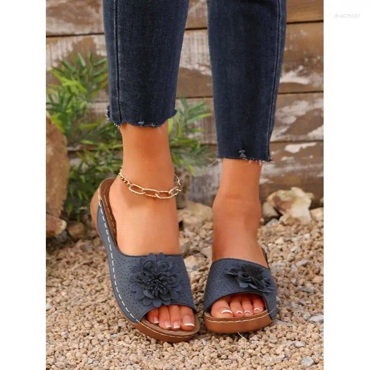 Slippers 2025 Summer Plus Size 36-43 wer Platform Non-slip Sandals Wedge Open Toe Hollow-out zhanyishengli