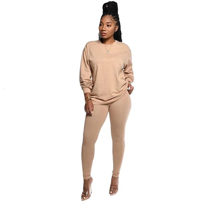 two piece set women 2 piece set stacked leggings clothes for women outfits stacked pants tracksuit female fall clothes 250224