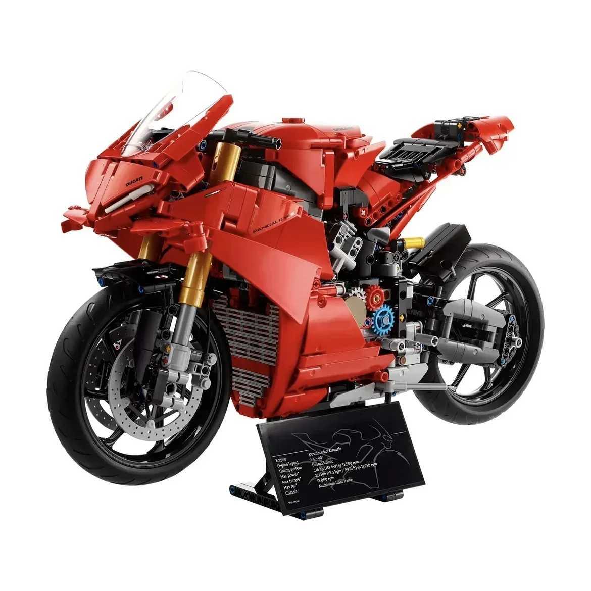 Free shipping Technical V4 S Motorcycle Cpatible 42202 Building Blocks Mechanical Model DIY Bricks Toys For Children Boy Birthday Gift