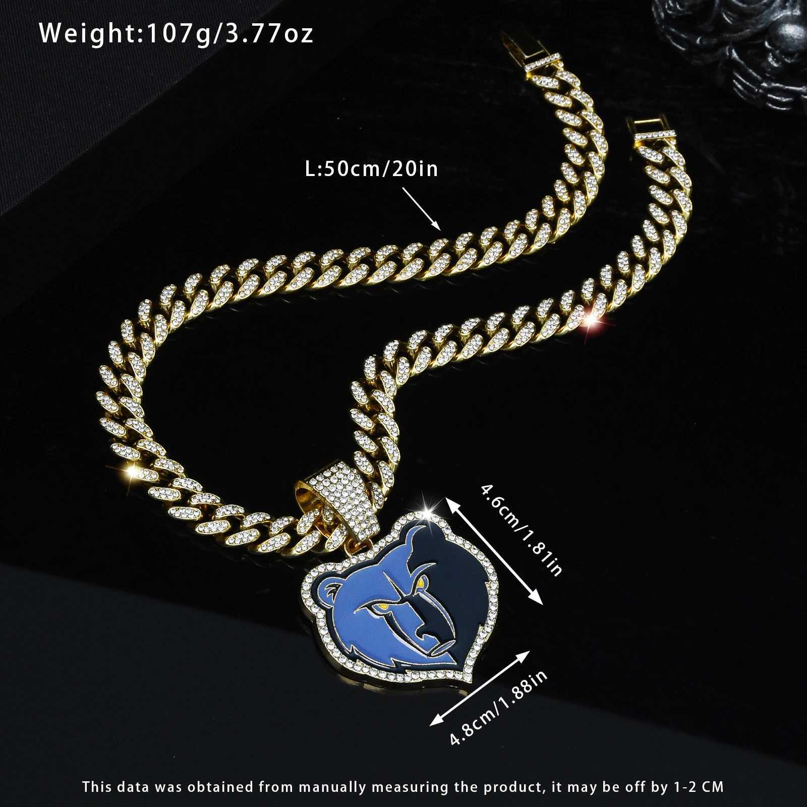 Complete Mem phis Grizzly Basketball Chain Pendant Charm Pendant Oil Pendant Necklace Popar for Fans X250224