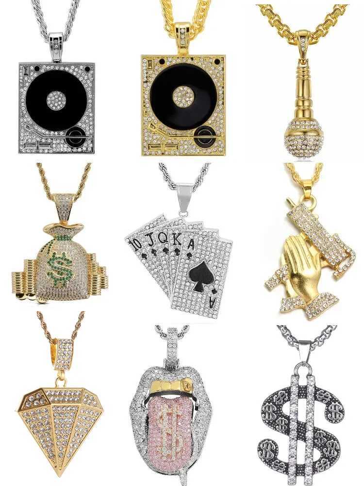 Exquisite Fashion Dj Phonograph Pendants Silver Color Chain Mens Fashion Hip Hop Long Necklace Street Party Pr Jewelry X250224