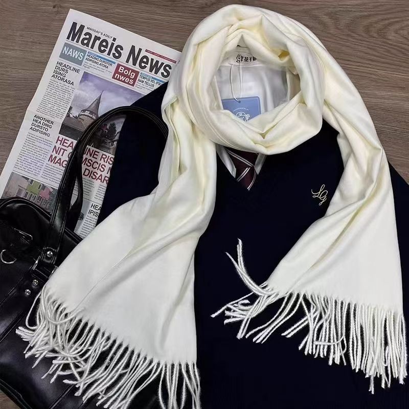 T169 scarf solid color winter women's multi-color versatile warm high-end female winter student Korean version long