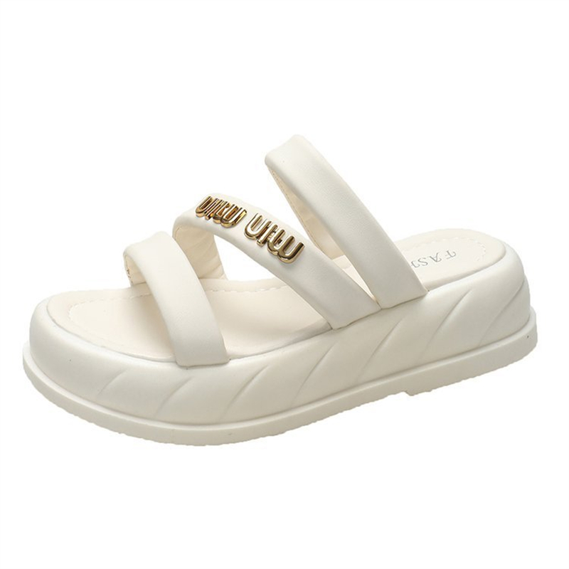 free shipping designer Sandals for woman outdoor breathable shoes soft sole Solid Beach white slipps womans