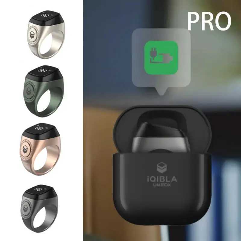 RYRA Muslims Zikr Ring Aluminum Alloy Digital Tasbih Smart Counter Zikr Ring With Charging Case Vibration Reminder Bluetooth APP W250225