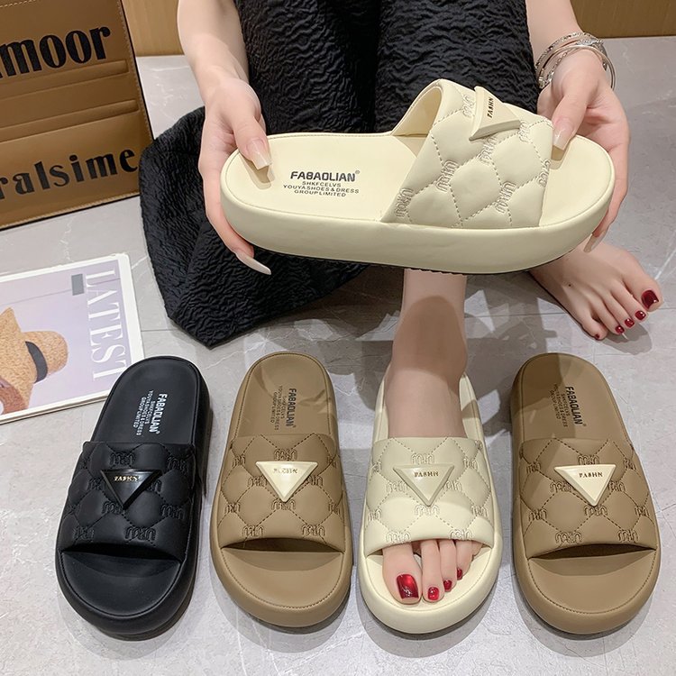 free shipping Slippers designer sandals for womens black Platform printing soft sole ladies sliders shoes Slipper woman outdoor
