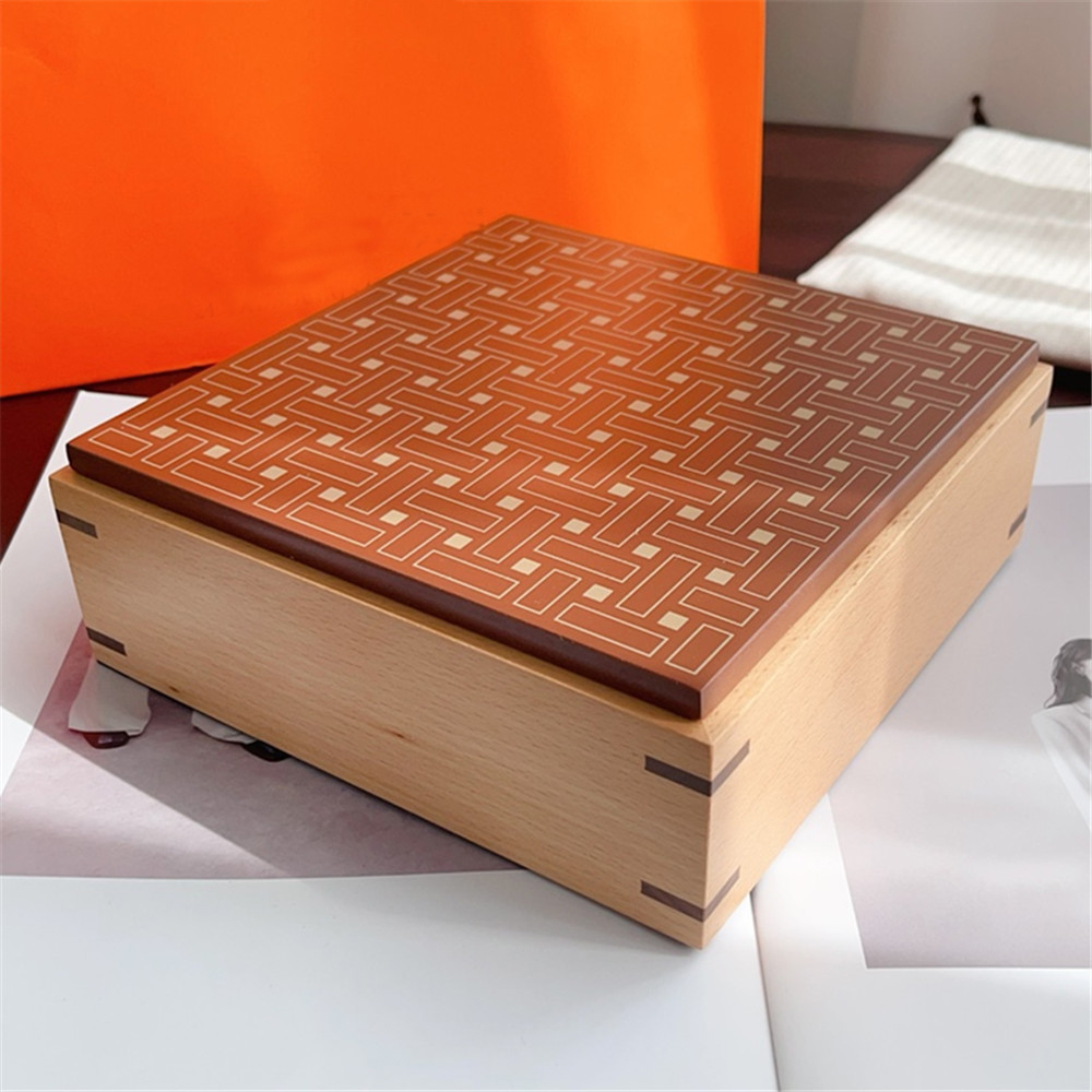 Solid wood storage box Home decor entryway jewelry change storage tray decoration