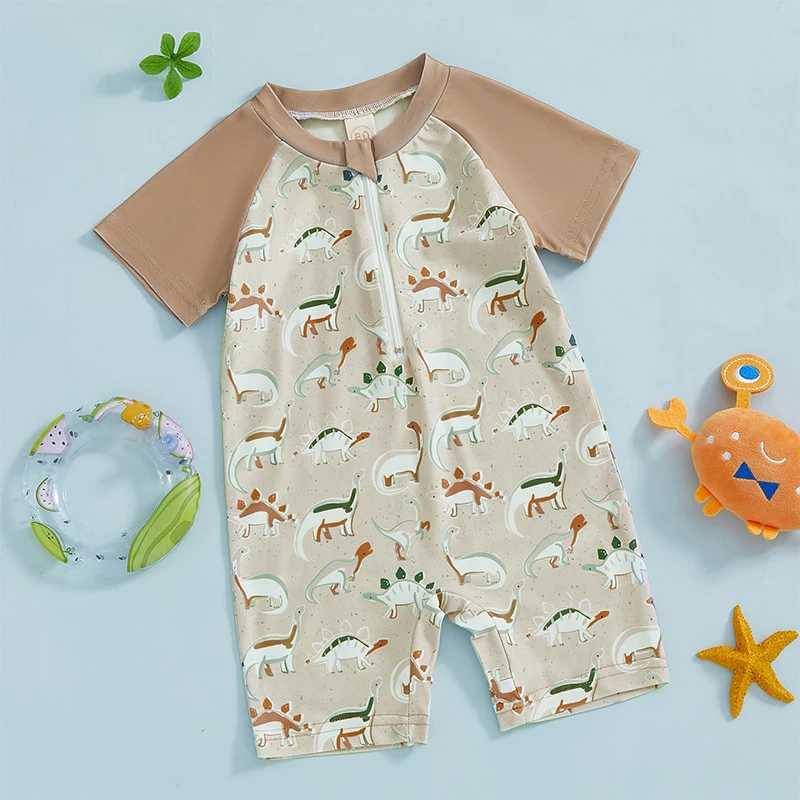 Baby Girls Swimsuit Floral Print Ruffle Sleeve Swimwear with UPF 50 Sun Protection Bathing Suit Beachwear X250224