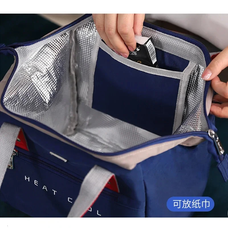Large Lunch Bag Women Waterproof Concise Convenient Fresh Cooler Bags Thermal Lunch Food Box Portable Picnic Travel Bag Bolsa 250224