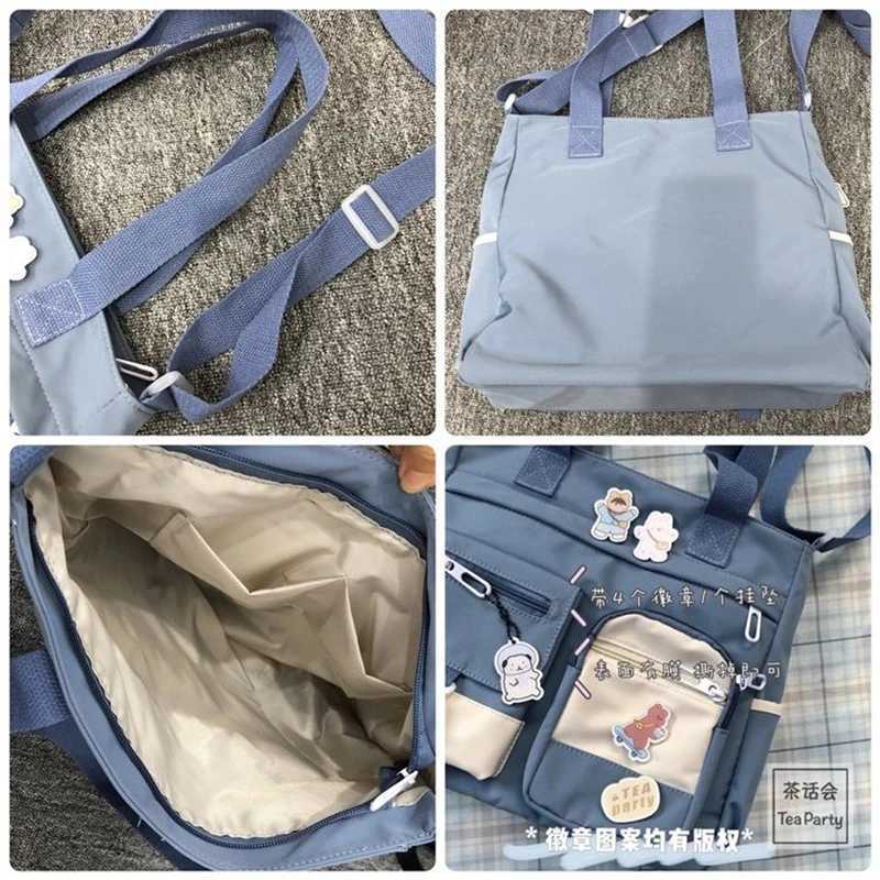 New high-capacity canvas bag for Japanese student class shoulder bag Ins Versatile Campus Messenger bag in 2025 Z250225