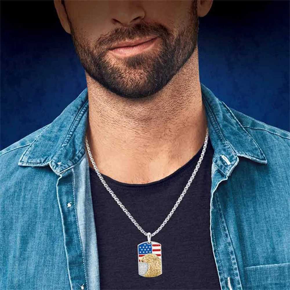 Fashionable mens dog tag pendant necklace punk exquisite mens jewelry necklace party pendant boyfriend personalized gift X250224