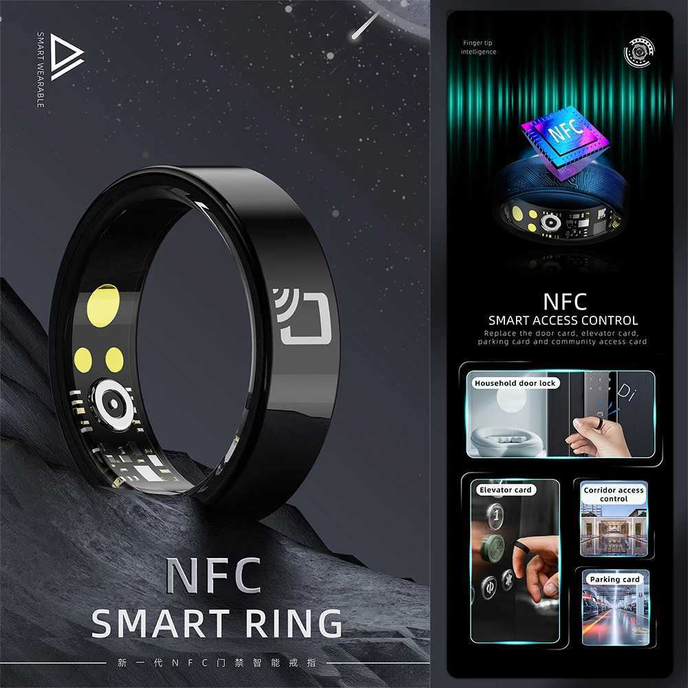 20 Ceramic Smart Ring Support NFC Access Control shmm Ultra Thin For Men Women Heart Rate Blood Pressure Oxygen IP68 Waterproof W250819