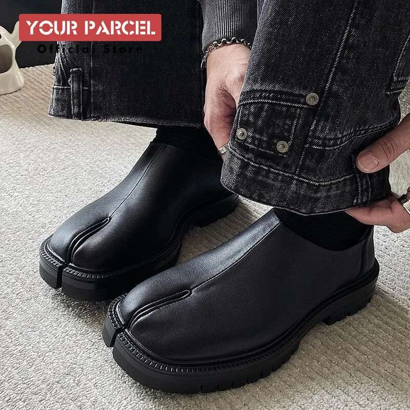 Tabi For Men And Women Classic Leather Split Toe Casual One Foot Unisex Flat Shoes Comfortable Design