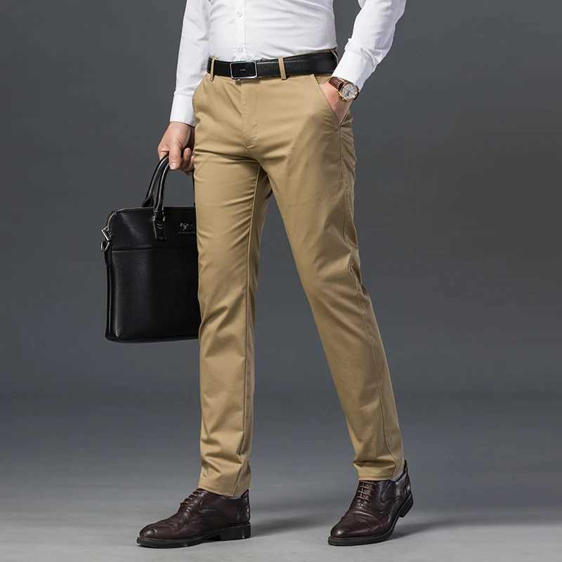 2024 New Mens Pants Trendy All-Matching Casual Trousers Simple Loose Straight Korean Style Business Trousers W250225