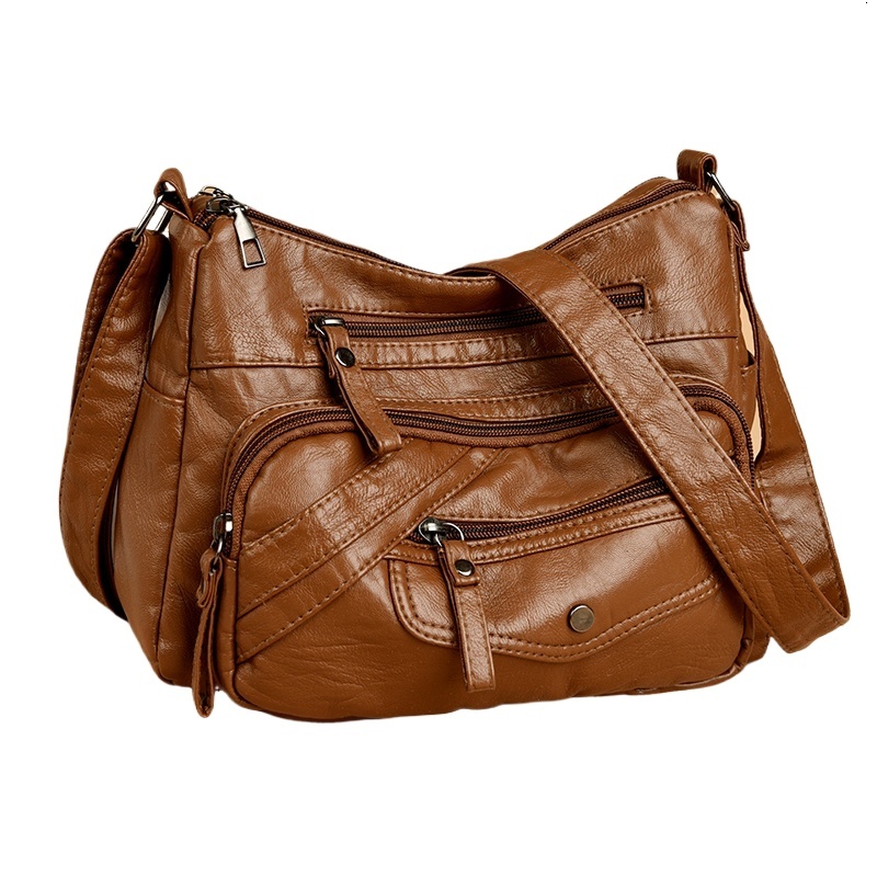 New Style4 New Large Capacity Handbags Vintage For Women Designer Female Soft PU Leather Shoulder Bags Crossbody Bag