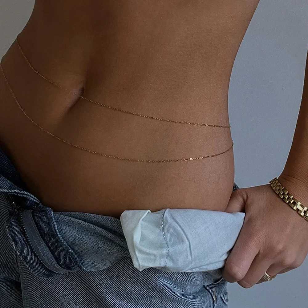 Youthway Stainss Steel Simp Various Rope Belly Chain Multilayer Waist Chain Summer Charm Sexy Accories Rave Body JewelryXJ250224