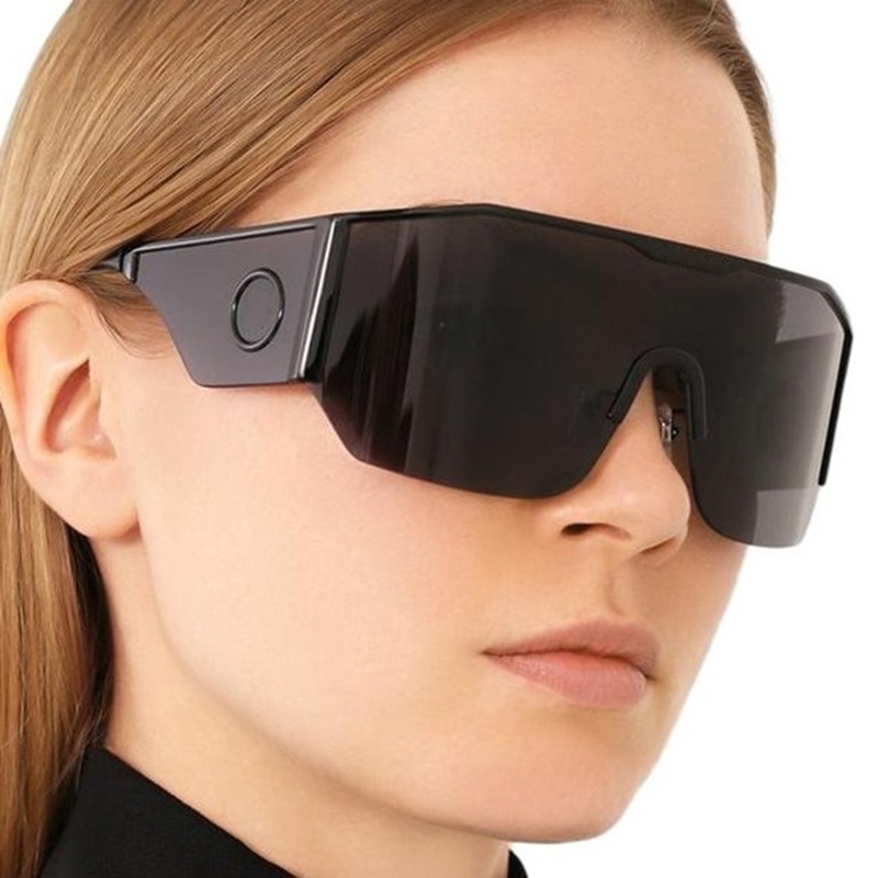 Steampunk Oversized Sunglasses Men One Piece Women Luxury Designer Steam Punk Eyewear Vintage Sun Glasses UV400 Retro Goggles Sport Rimless CB CAVALLO