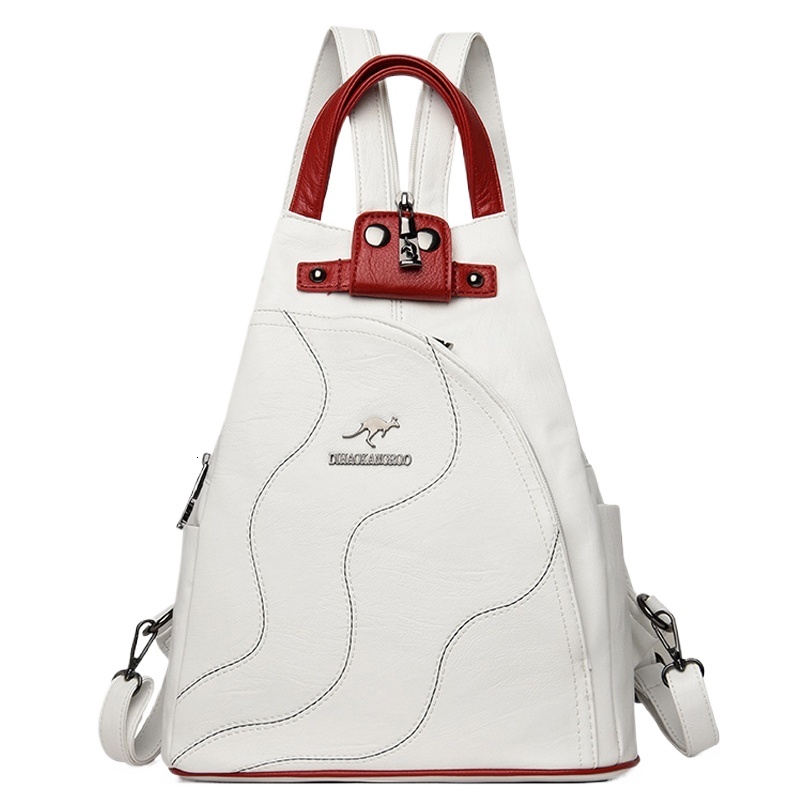 High Quality Leather Women Large Capacity School Bags For Teenage Girls Anti-Theft Travel Backpack Shoulder Bag Mochila