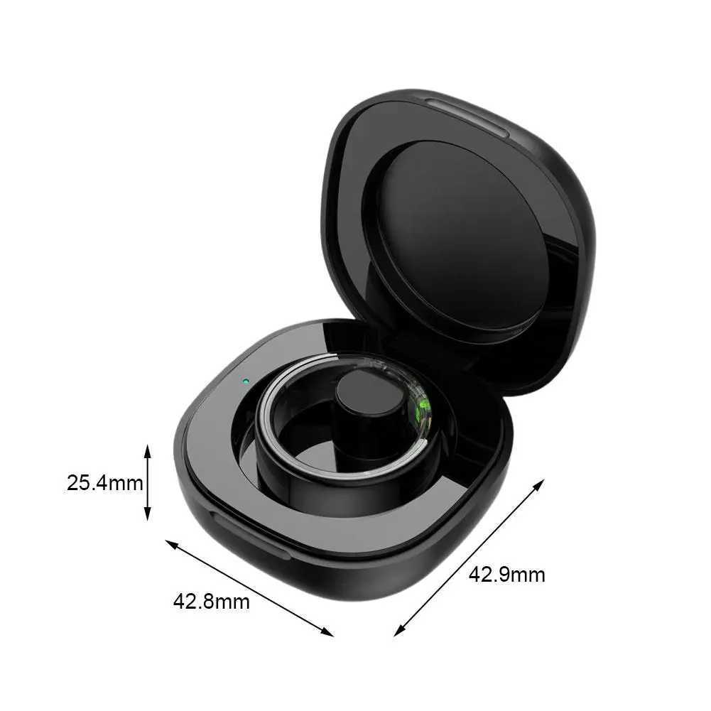 Portable Charging Case 200mah Charger Case with Charging Cable Smart Ring Charging Compartment For R02 Smart Ring Compartment W250225