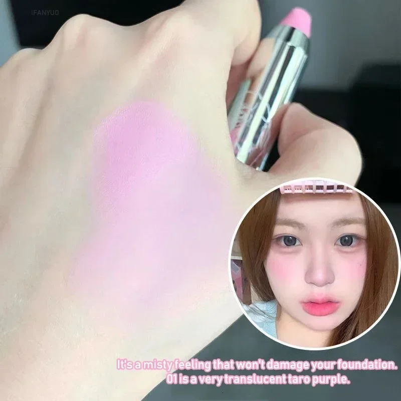 Blush Eyeshadow Pencil Cheek Eyes Base Contour Tint Blush Stick Korea Sweet Face Makeup Pink Peach Rouge Cream Pen Cosmetic 250224