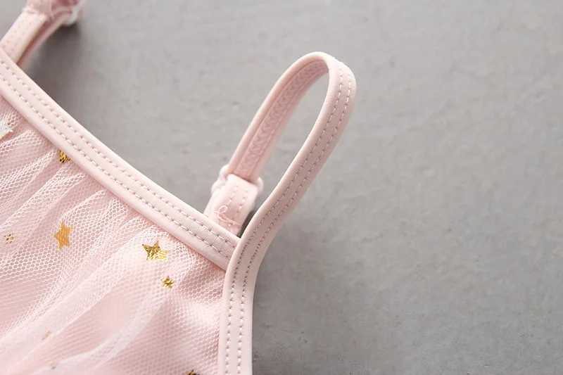 Girl Baby Swimsuit Princess Fashion cartoon Ballet One Piece Kids Sequin Tulle Swimsuit X250224