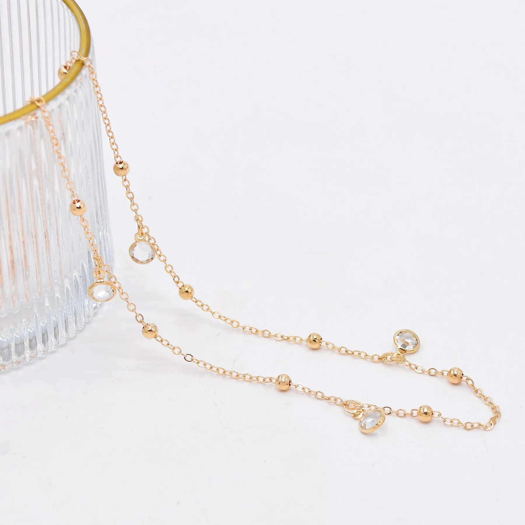 New Gold Thin Girls Belt Womens Fashion Balls Waistchain Vintage New Gold Color Boho Trendy JewelryXJ250224
