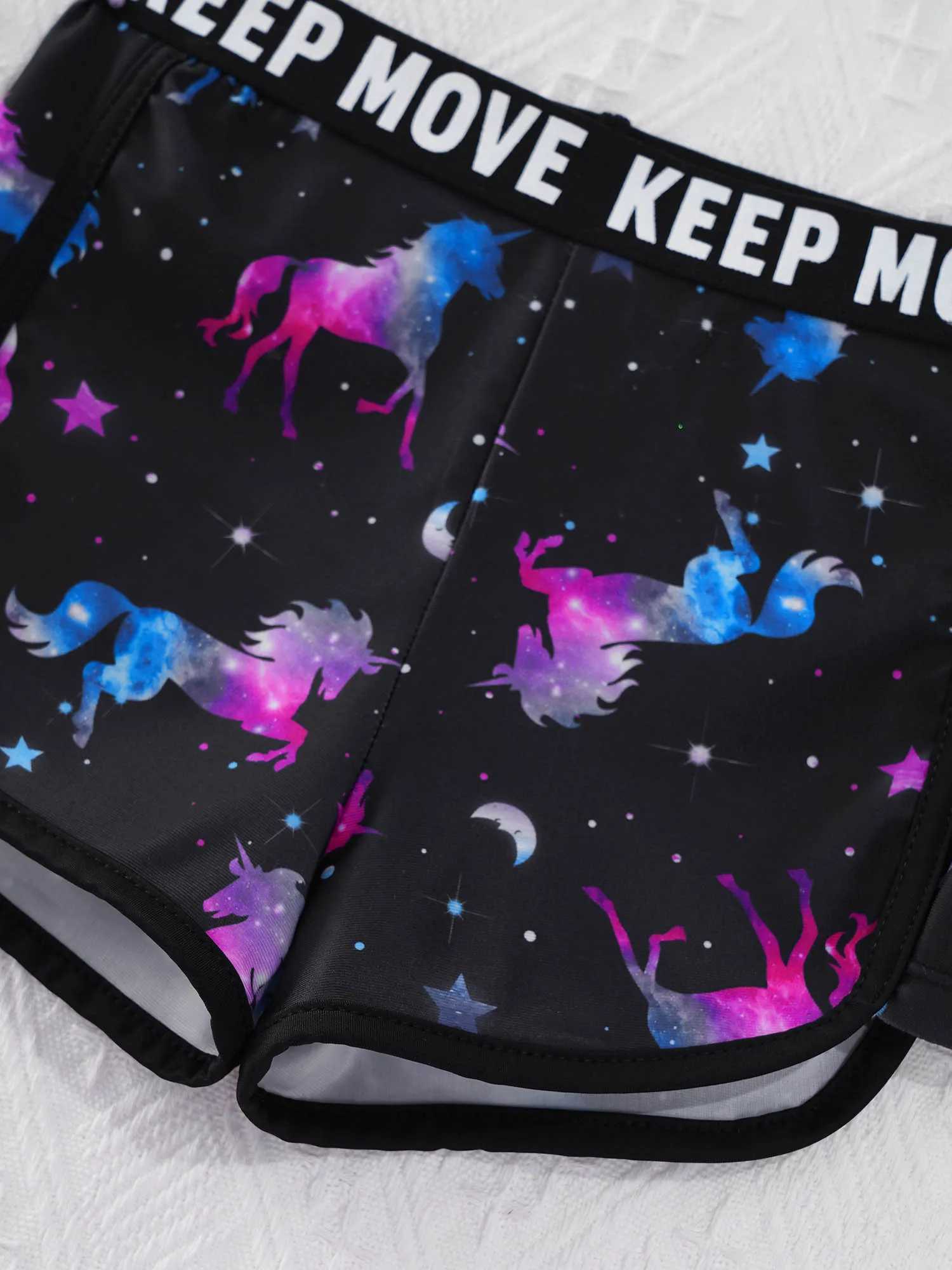 Kid Girls 2PCS Bikini Sets Swimwear Children Swimsuit Bathing Beachwear Costumes Round Neck Sleeveless Crop Tops with Shorts X250224