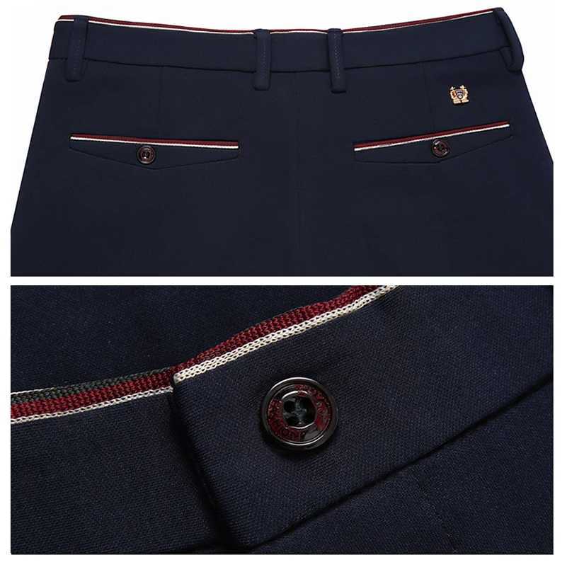 2020 Fashion Suit Pants Mens Elegant Dress Pants Solid Men Leisure Suits Trousers Male Slim Fit Formal Pants Black Blue W250225