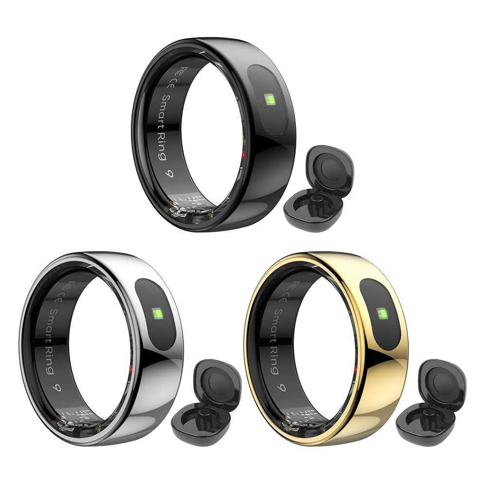 Smart Ring R08 Womens Electronic Smart 5ATM Waterproof Sleep Tracker with Charging Box Suitable for Xiaomi and Samsung Phones W250225