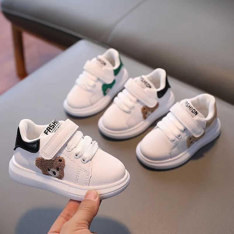 Children Shoes 2024 Spring Autumn Kids Sneakers Boys Sport Shoes Fashion Cute Animal Girls White Shoes Size 21-30 W250225