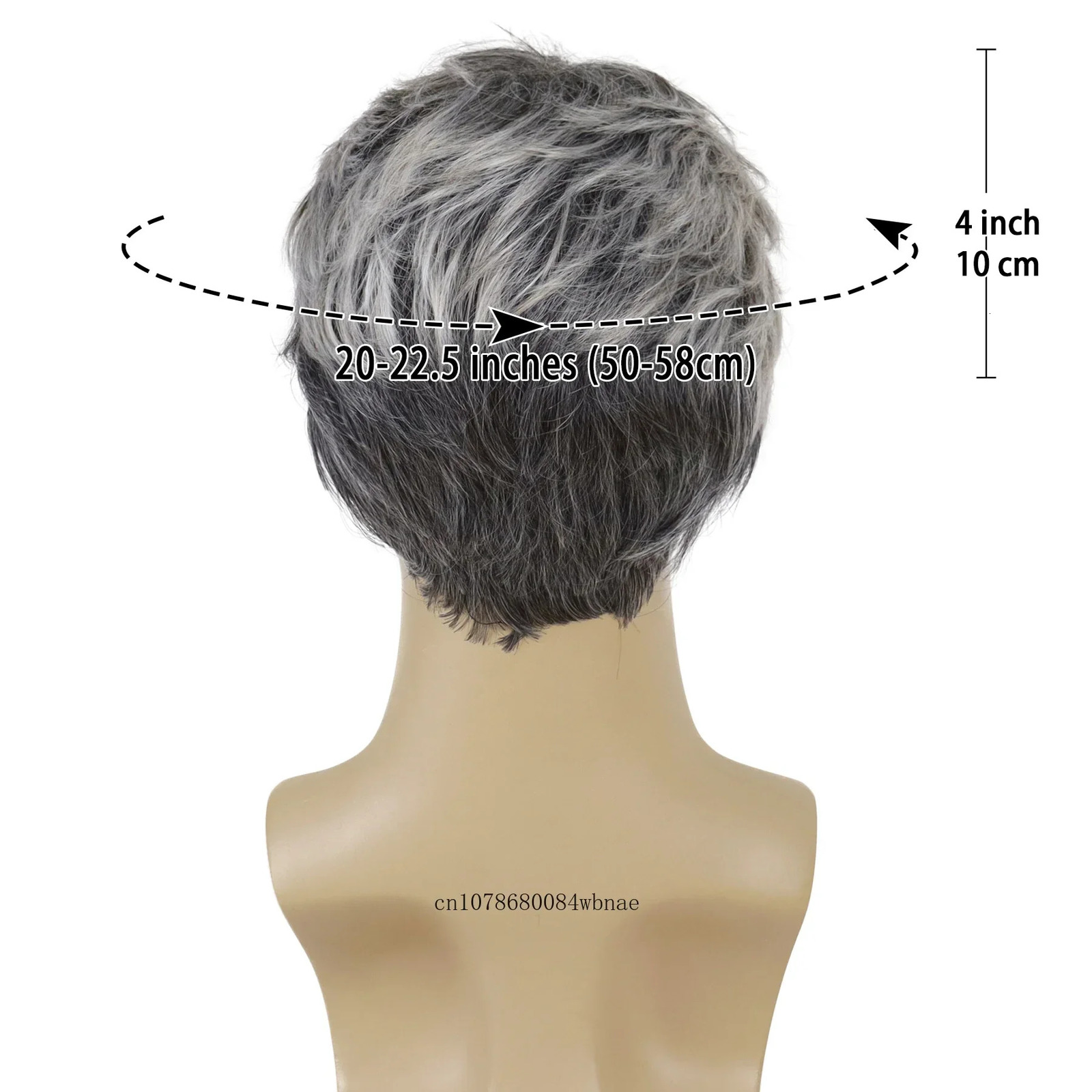 Short Mix Grey Synthetic Wig with Bangs for Men Daily Party Costume Fluffy Layered Grandpa Gray Old Man Hair Replacement Wigs 250224