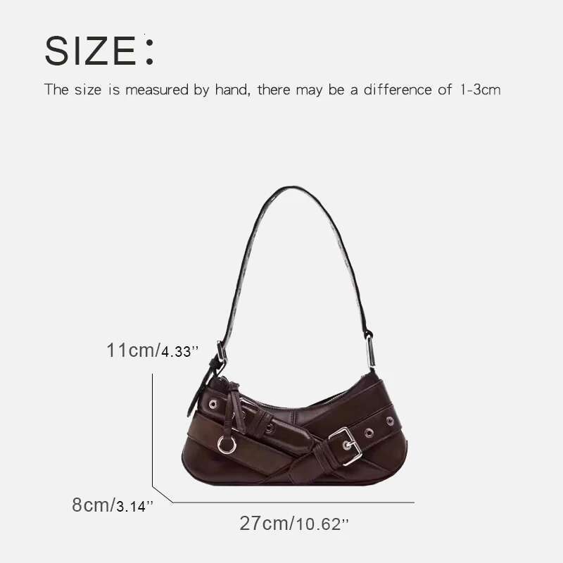 Classic Small Bags For Women Designer Handbag And Purse 2024 New In PU Vintage Belt Buckle Cross Design Underarm Shoulder
