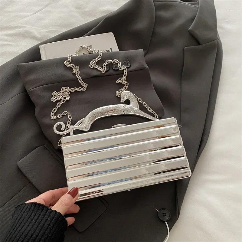 Totes Gold Women Party Evening Bag For Metal Handle Clutch Handbag Purse Chain Shoulder Crossbody Mini Box Bags B5 h7