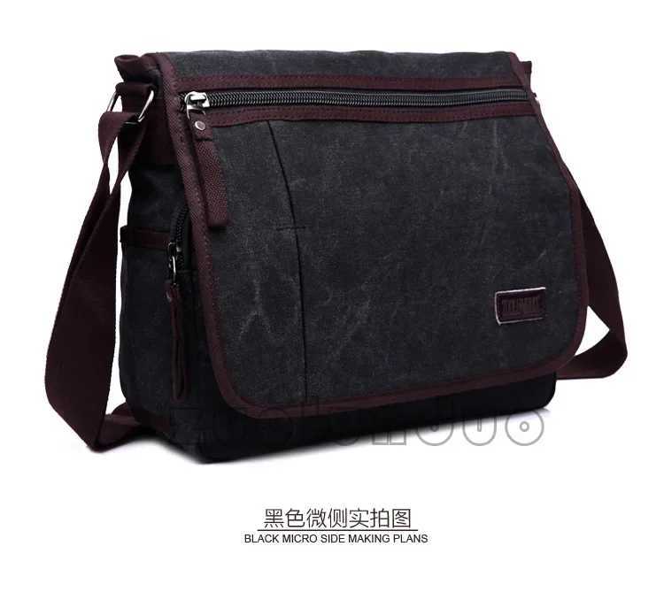 Men Messenger Bags Canvas Briefcase Casual Mens Shoulder Bag Tote Travel Bag Male Casual Travel Bag bag homme Z250225