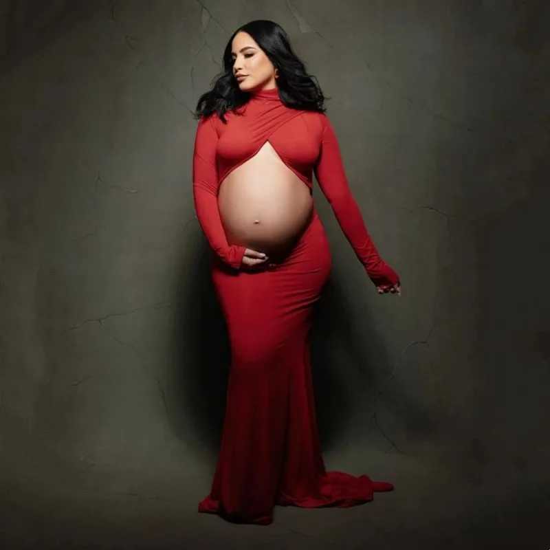 Maternity Photography Dresses Stretchy Maternity PhotoShoot Baby Shower for Pregnant Woman X250224