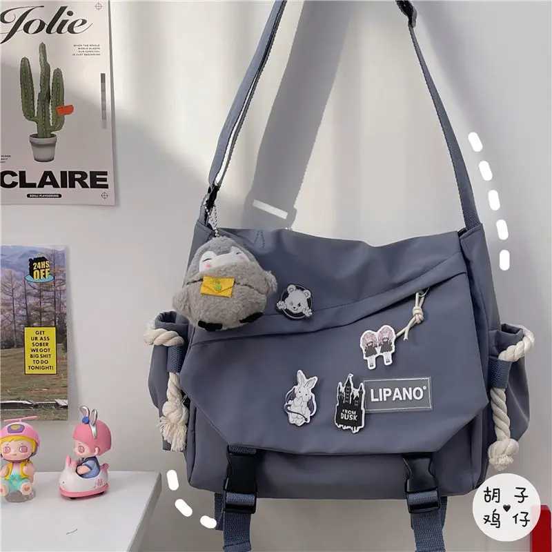 Women Bags Handbags 2025 Large Capacity Single Shoulder Male Bags Japanese Harajuku Postman Student Messenger Crossbody Bag Z250225