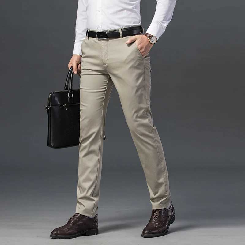 2024 New Mens Pants Trendy All-Matching Casual Trousers Simple Loose Straight Korean Style Business Trousers W250225