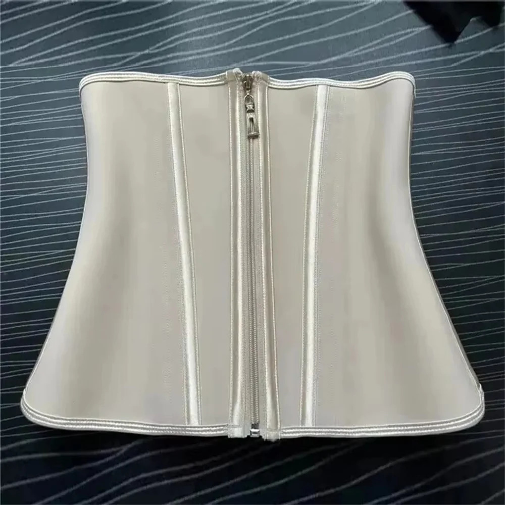 Latex Waist Trainer Women Binders And Sexy Corset Modeling Strap Body Shaper Colombian Girdles Steel Bone Slimming Belt 250224