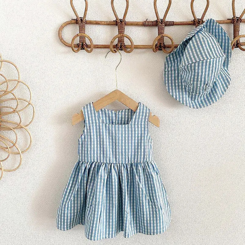 Brother and Sister outfit Kid Children Plaid Summer Clothes Baby Boy short sleeve shirt Shorts suit Girl Dress 250221