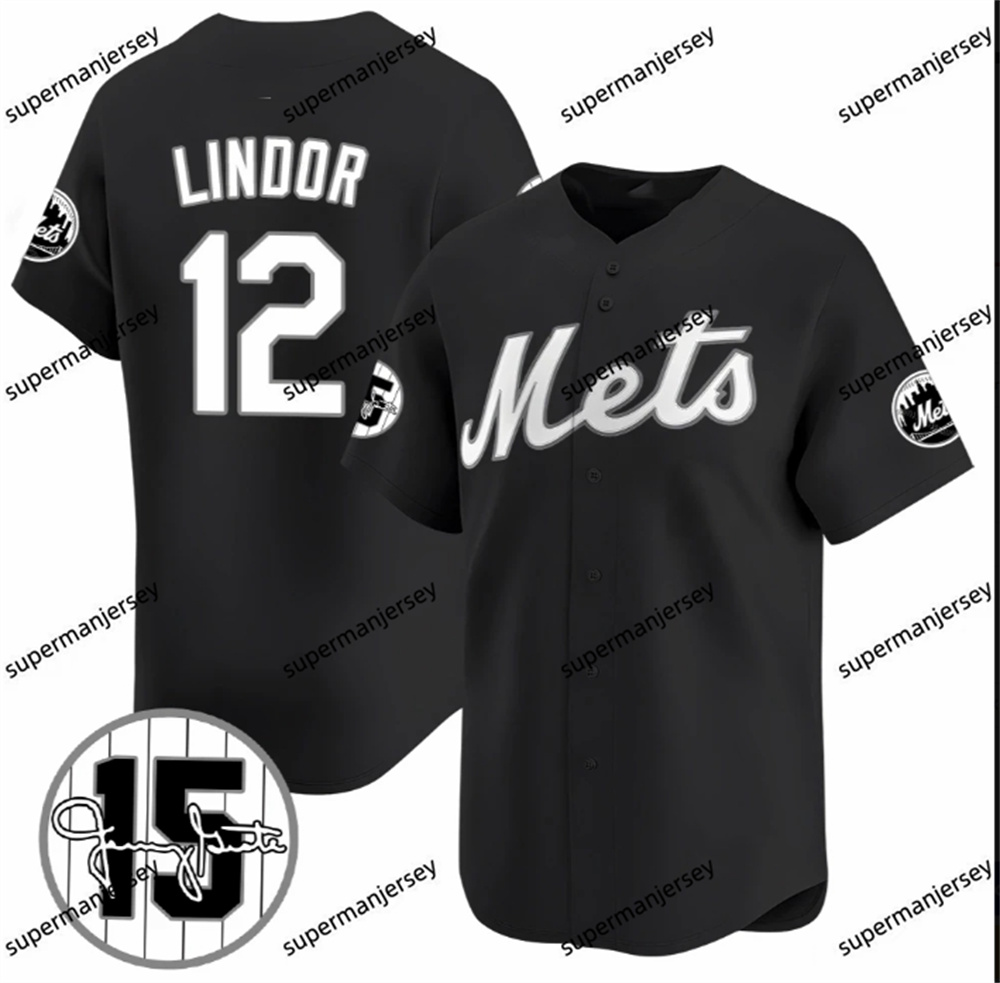 Juan Soto 2025 Mets Jersey Francisco Lindor Pete Alonso Brandon Nimmo Kodai Senga Starling Marte Jeff McNeil Edwin Diaz Mark Vientos Jose Iglesias Cus