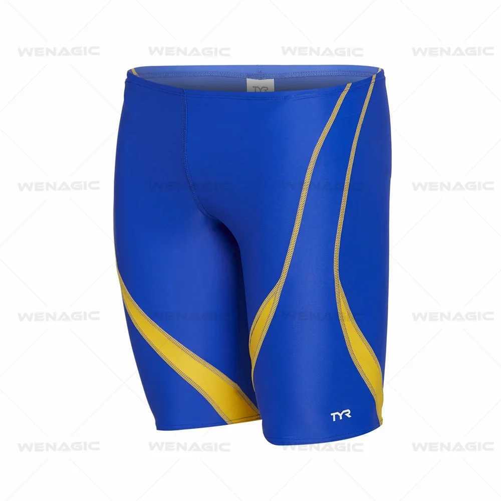 Summer Men Swimwear Training Swim Shorts Trunks Beach Tight Swimming Pants Swimsuits Jammer Running Sports Surf Shorts TrunksXJ250224